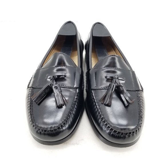 Cole Haan Mens Black Leather Tassel Career Dress Shoes Size 8.5 EEE - Picture 2 of 8